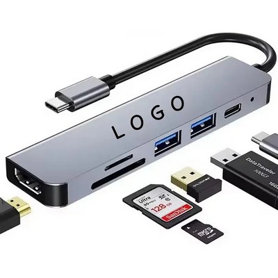 6-in-1 USB C Multiport Adapter with HDMI