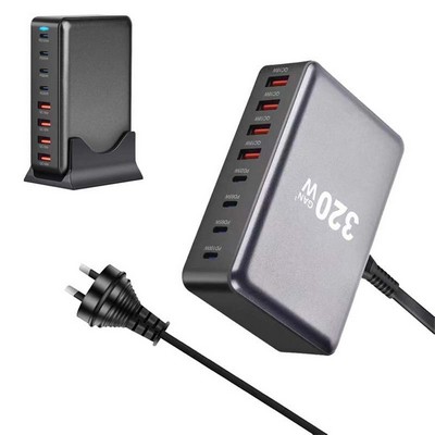 8" 1 High Power USB C Charging Station