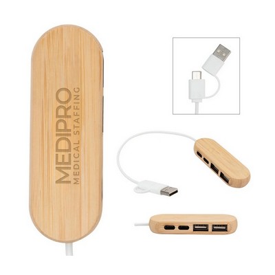 Bamboo Dual Hub (95Mm x 40Mm x 11 Mm)