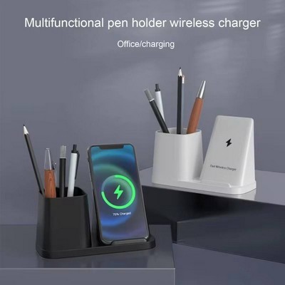 Multifunctional Pen Holder Wireless Charger Station