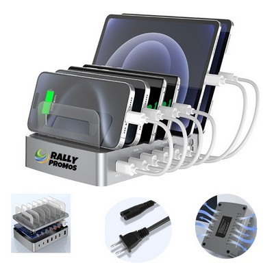 6 Port USB Multiple Devices Fast Charging Station