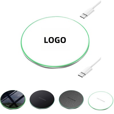 15W Wireless Fast Charger Pad W/ Ambient Light