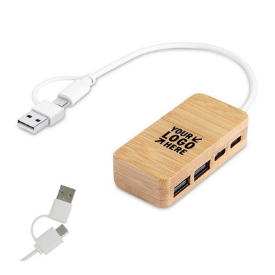 Bamboo Dual-Port Hub
