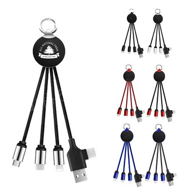3-in-2 Portable Multi Charging Cable