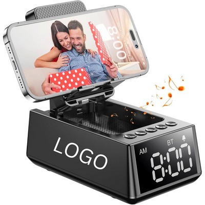 3-in-1 Bluetooth Speaker with Phone Stand & Digital Clock